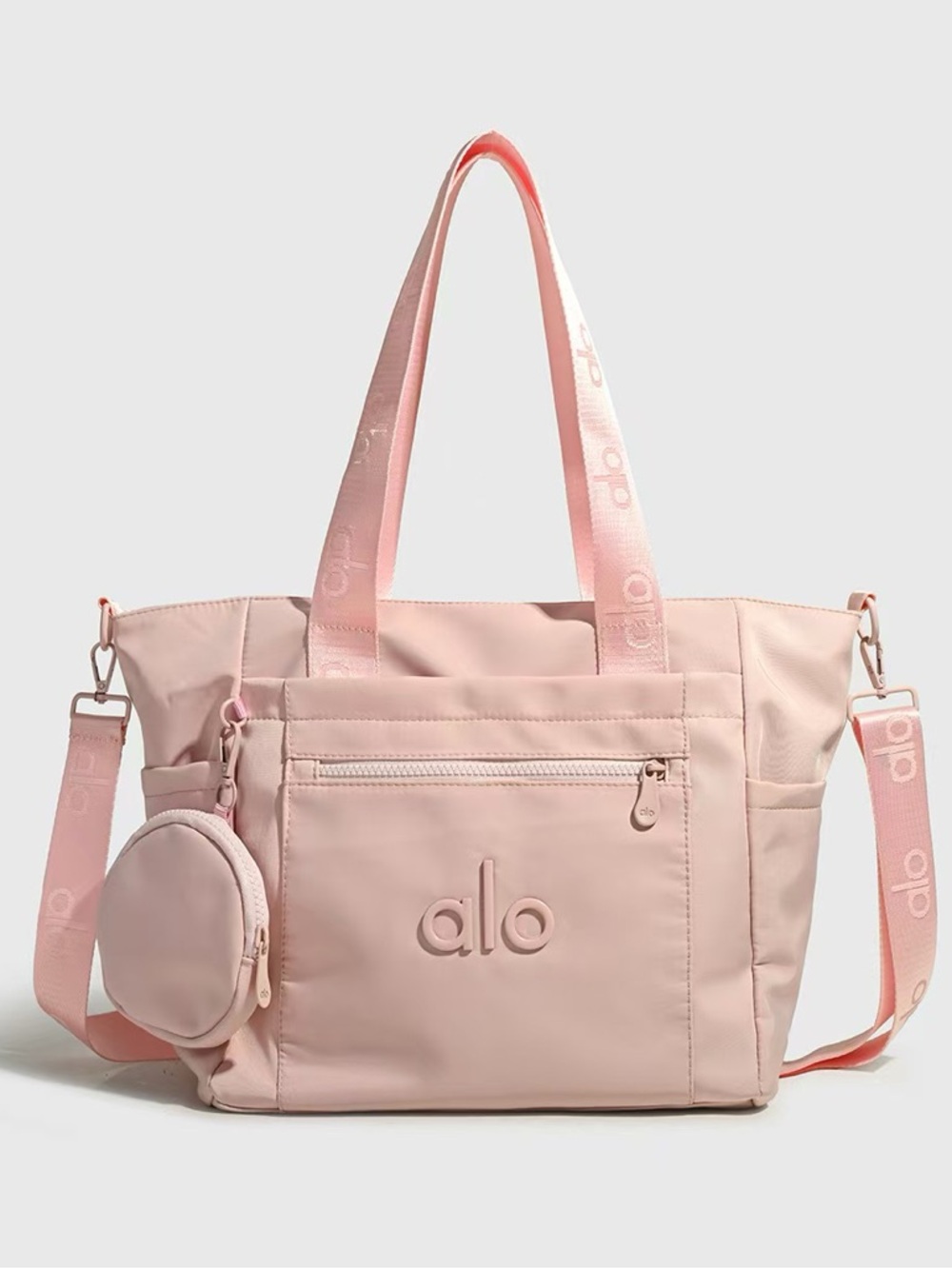 ALO Yoga Blush Pink Tote with Detachable Pouch - Picture 1 of 2